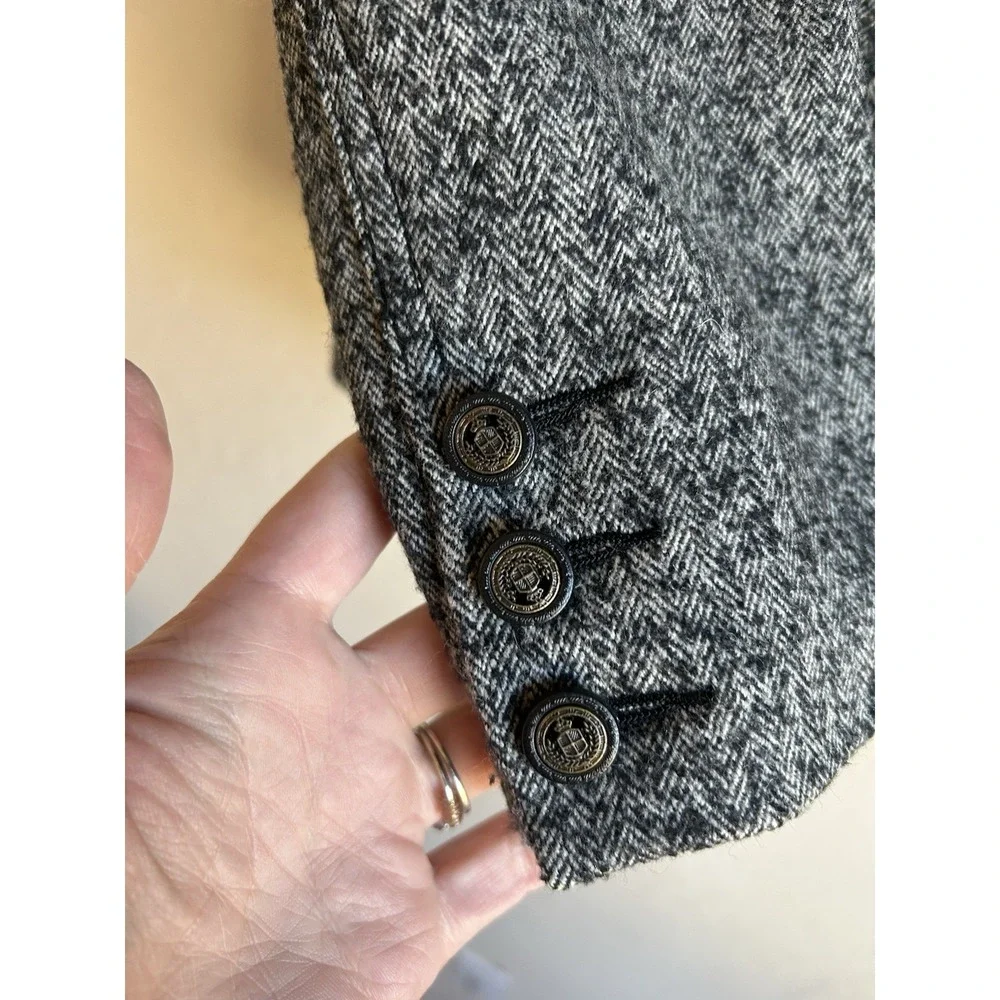 Cabi Fox Hunt Blazer Jacket 10 Wool Tweed Equestrian Old Money Preppy Button - Picture 8 of 12